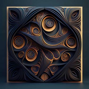 3D model abstract painting (STL)